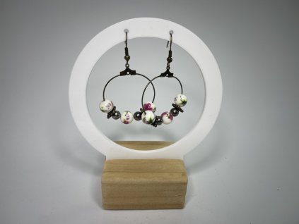 dop30 handmade doplnky nausnice 2 koralkove visiace biele male sikovny obchodik