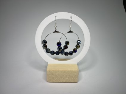 dop30 handmade doplnky nausnice 2 koralkove visiace tmave velke sikovny obchodik