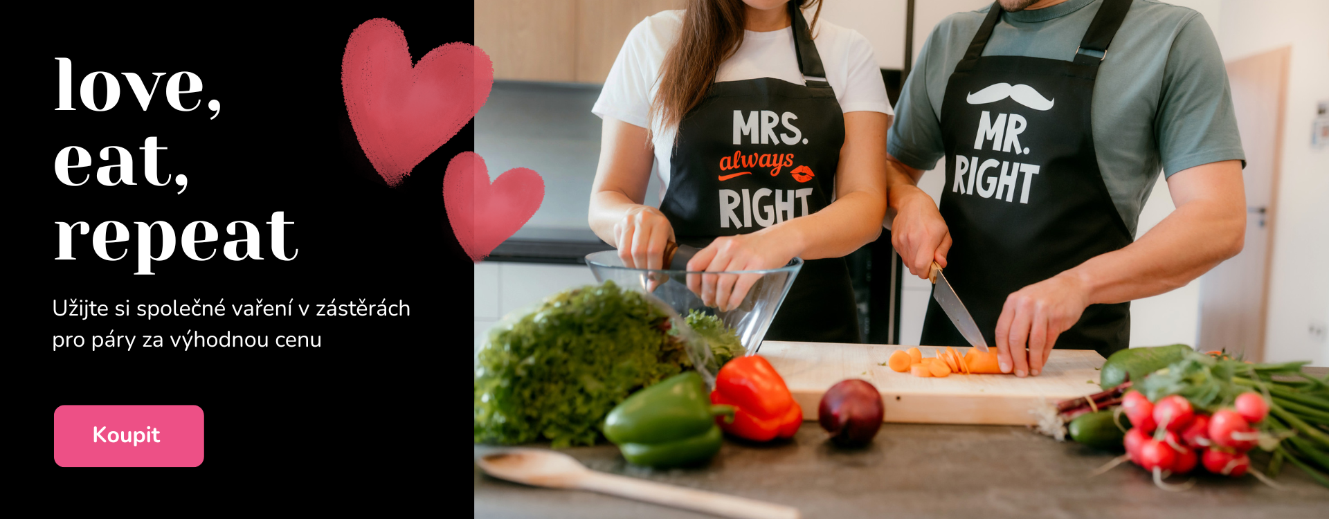 Zástěry Mr. a Mrs. Right