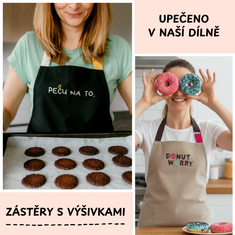 Novinky -  zástěry s originálními výšivkami