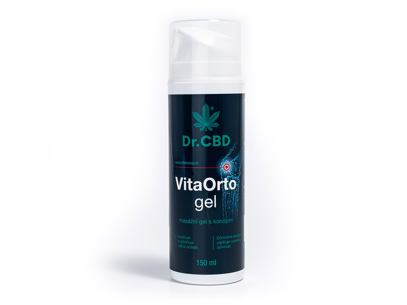 Dr.CBD VitaOrto gel masážní s konopím, 150 ml