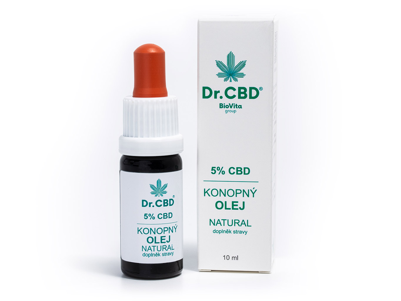 Dr.CBD Konopný olej Natural 5% CBD, 10 ml