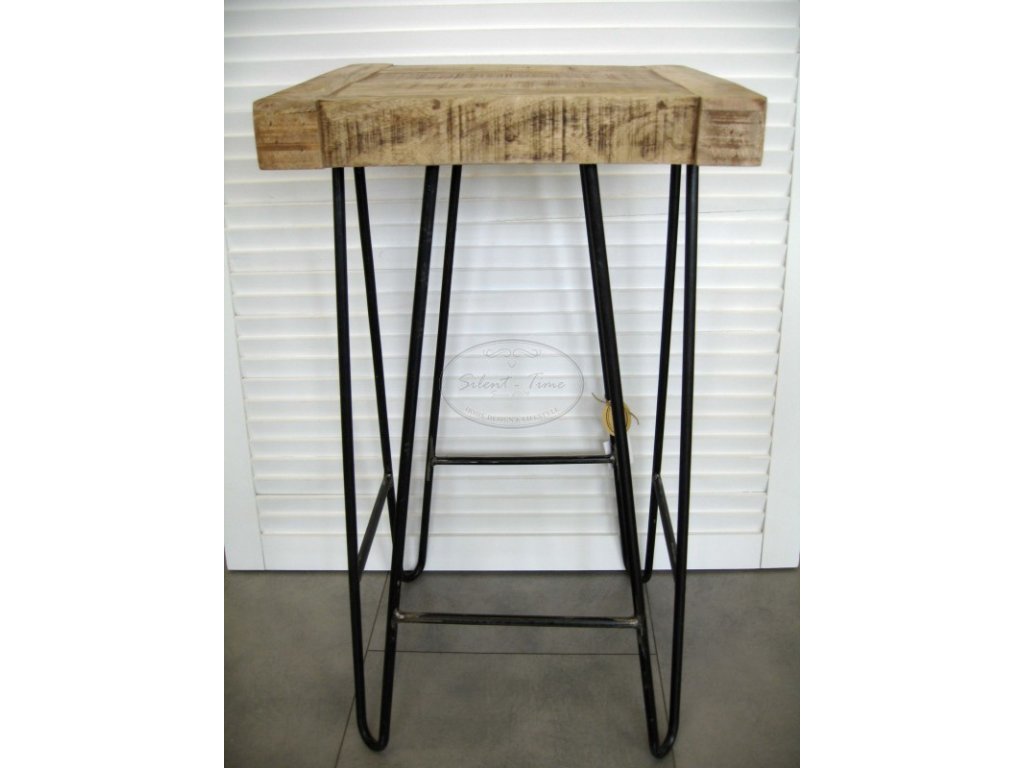 Dřevěný vysoký stolek Mango