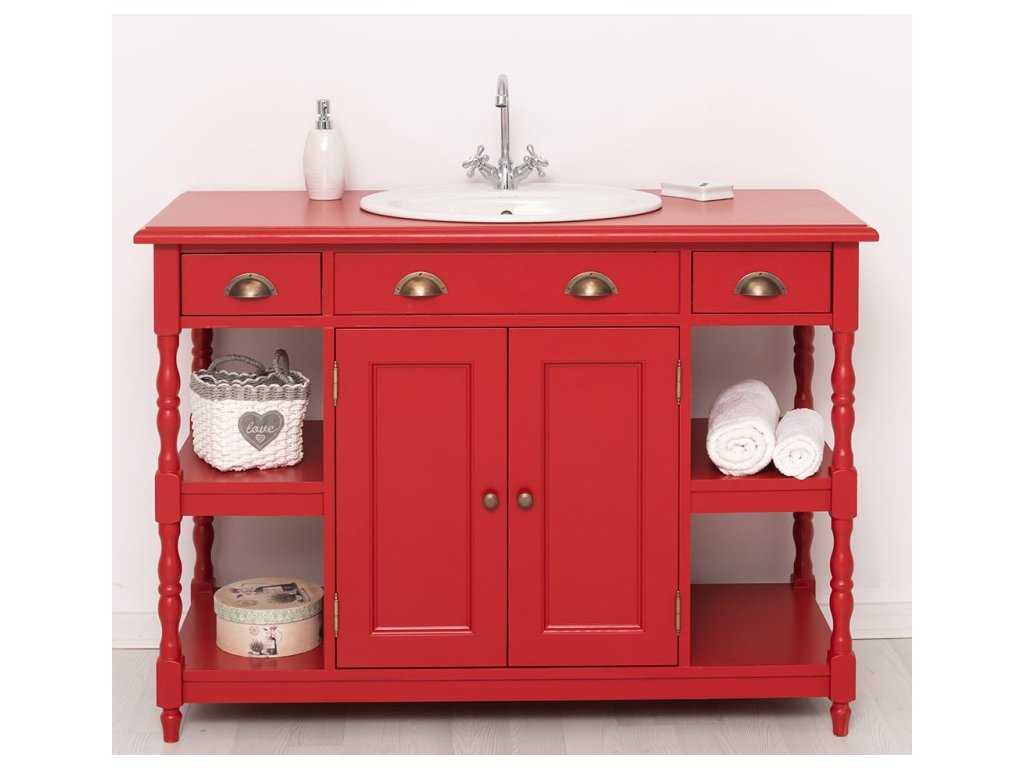 bathroom cabinet for sink with 2 doors and 2 shelves with metal rails oak top sink included in the price color p047 paint