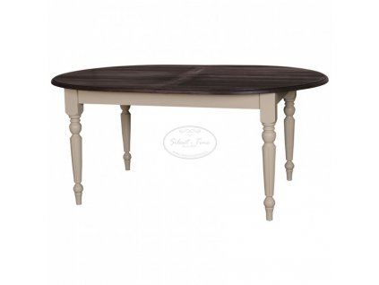 Dřevěný jídelní stůl rozkládací oválný PS-524