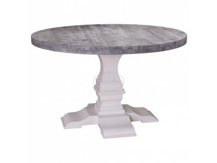 Dřevěný jídelní stůl kulatý RUSTIC PS-624