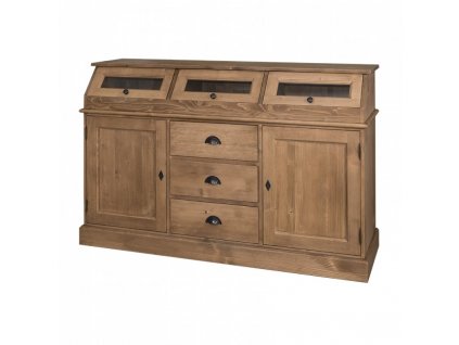 Prosklená komoda dřevěná PS-24b