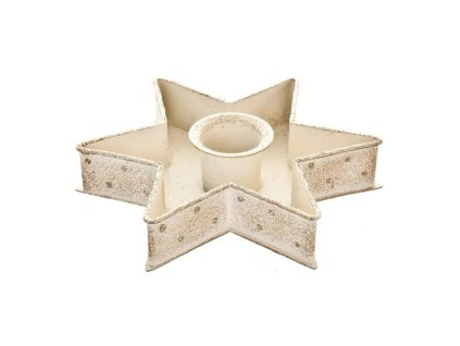 Kovový svícen hvězda