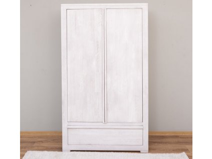 2 doors wild oak wardrobe drawer on metal rail color p080 deep brushed