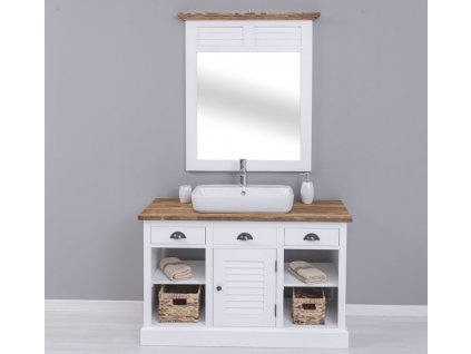 bathroom cabinet with 1 lamellar door the sink is included in the price frame mirror shutter