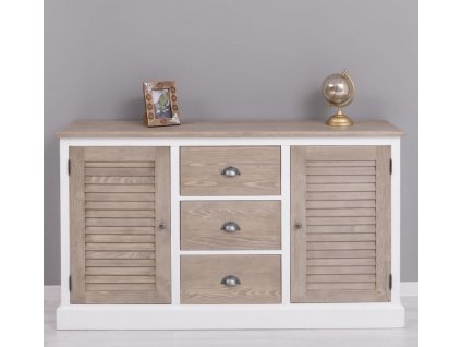 buffet with 2 doors and 3 drawers with soft close metal rails shutter collection color top p037 color corp p004 color doors draw