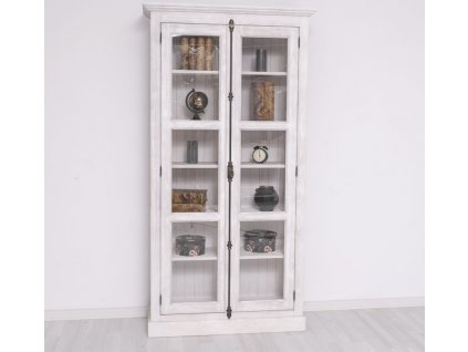 glass display case 2 doors with cremone color p080 deep brushed