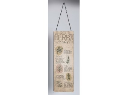 Plechová cedule HERBS 2