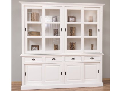 buffet cabinet with eight sliding doors and four drawers 220 x 51 x 220 cm mdf