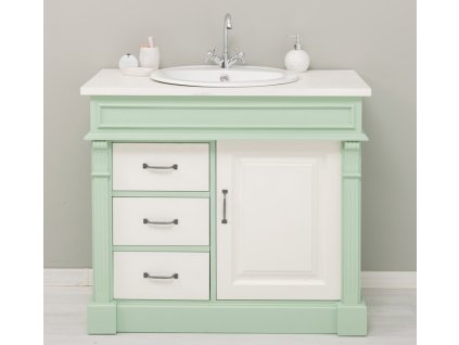 bathroom ornamental cabinet 3 drawers 1 door oak sink included the price color top p039 color corp p092 color doors drawers p039
