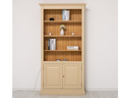 bookcase with 2 doors and led strip accessories included in the price color ext p032 color int p002 dublu color
