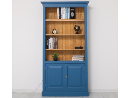 bookcase with 2 doors and led strip accessories included in the price color ext p045 color int p002 double colored