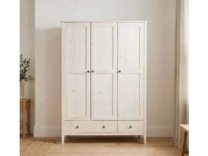 3 door solid wood wardrobe with drawers
