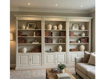 bookcase with lower cabinet storage