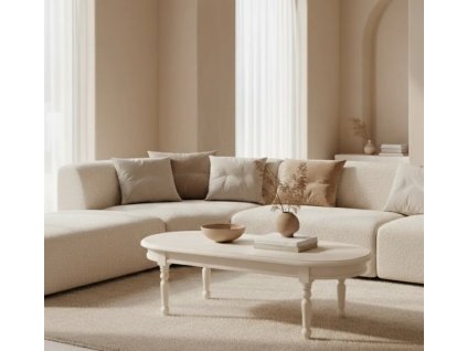 coffee table with turned legs