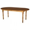 Dřevěný jídelní stůl rozkládací oválný PS-156