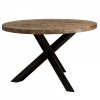 Dřevěný jídelní stůl kulatý LOFT PS-677