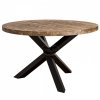 Dřevěný jídelní stůl kulatý LOFT PS-677