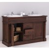oak bathroom cupboard 2 wash basins sink included in price oak color p081 lacquered (1)