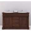 oak bathroom cupboard 2 wash basins sink included in price oak color p081 lacquered (2)