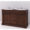 oak bathroom cupboard 2 wash basins sink included in price oak color p081 lacquered (4)