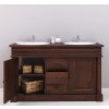 oak bathroom cupboard 2 wash basins sink included in price oak color p081 lacquered