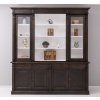 bookcase with 4 doors 4 bas drawers 2 glass doors ext p085 int p004 double color