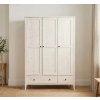 3 door solid wood wardrobe with drawers