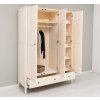 3 door solid wood wardrobe with drawers (3)