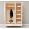 3 door solid wood wardrobe with drawers (4)