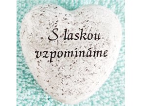 Silikonová forma - Srdce s nápisem "S láskou vzpomínáme"