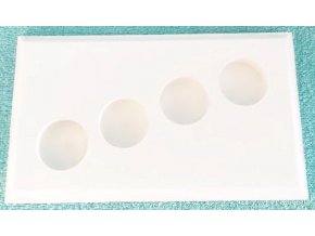 Silikonová forma - Obdélník domino na čtyři čajové svíčky