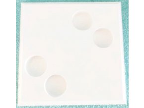 Silikonová forma - Čtverec na čtyři čajové čajové svíčky č.3