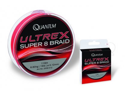 10023 quantum ultrex super braid 110 m cervena 0 14 mm 9 10 kg