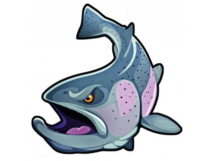 12591 magic trout samolepka trout sticker