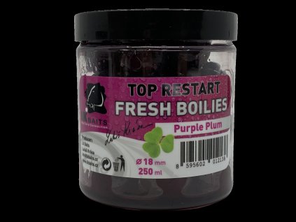 18771 lk baits fresh boilie toprestart purple plum 18mm 250ml
