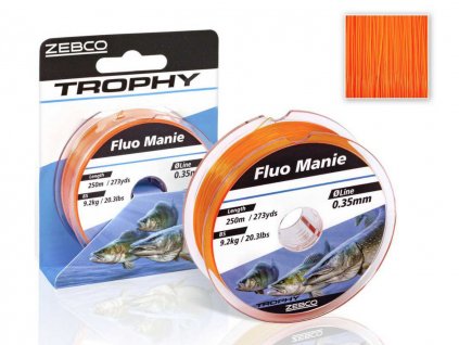 Zebco vlasec Trophy Fluo Manie 300 m-fluo červená