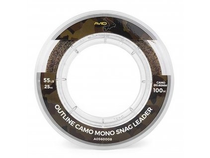 Avid ujímaný vlasec Outline Camo Tapered Leader 15m x 3