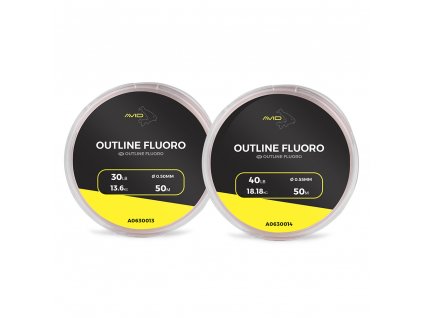 Avid fluorokarbon Outline Fluoro 50M- 30Lb/13.6Kg- .50Mm