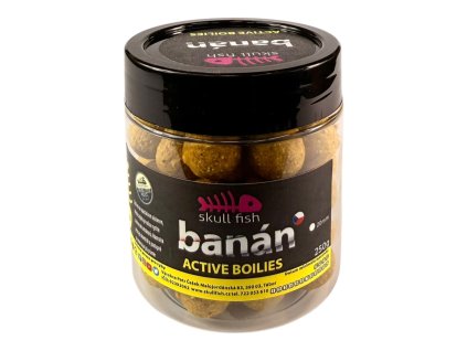 Skull fish Boilies ACTIVE Banán 250G