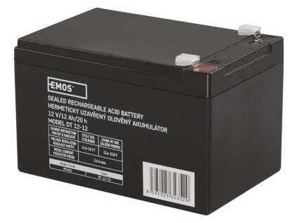 emos bezudrzbovy oloveny akumulator 12 v 12 ah faston 6 3 mm b9656