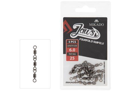 Mikado obratlík - JAWS FOURFOLD SWIVELS 5 ks