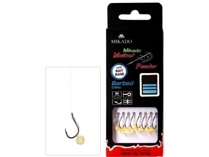 Mikado návazec  MF - S GUMKOU - HÁČEK S PROTIHROTEM 10cm - 8 ks