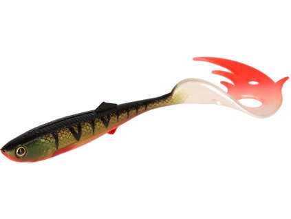 Mikado gumová nástraha - SICARIO PIKE TAIL BLOODY PERCH - 2 ks