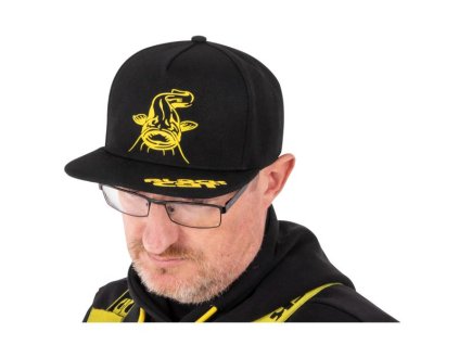 black cat ksiltovka black and yellow trucker cap